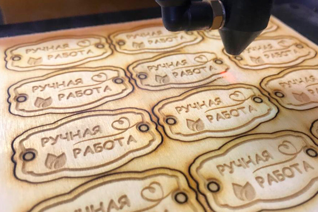 Laser cutter craft on plywood sheet